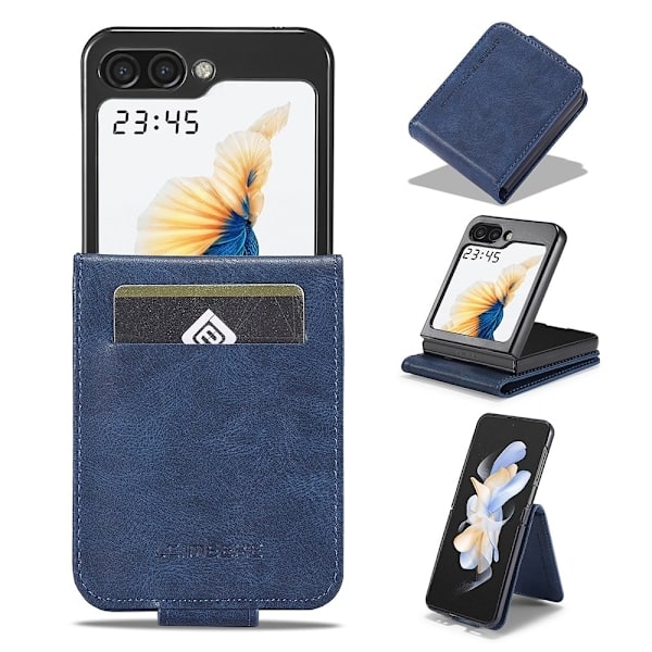 LC.IMEEKE Galaxy Z Flip 6 Cover med Kortlomme Blå