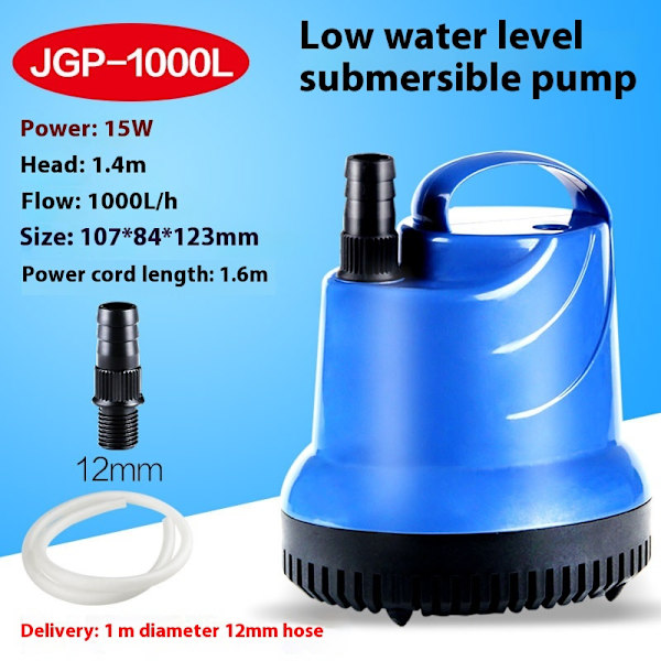 Mini vandpumpe nedsænket pumpe 1000 L/H 15W kælder vakuum