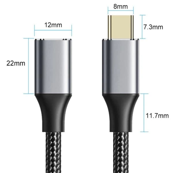 USB C-forlengelseskabel USB 3.1 Gen2 1.5m[co]