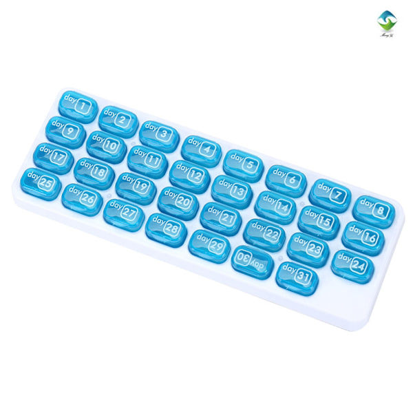 Monthly Pill Organizer - 31 Day Pill Organizer Portable Pill Case and Holder for Daily Medicine and Vitamins