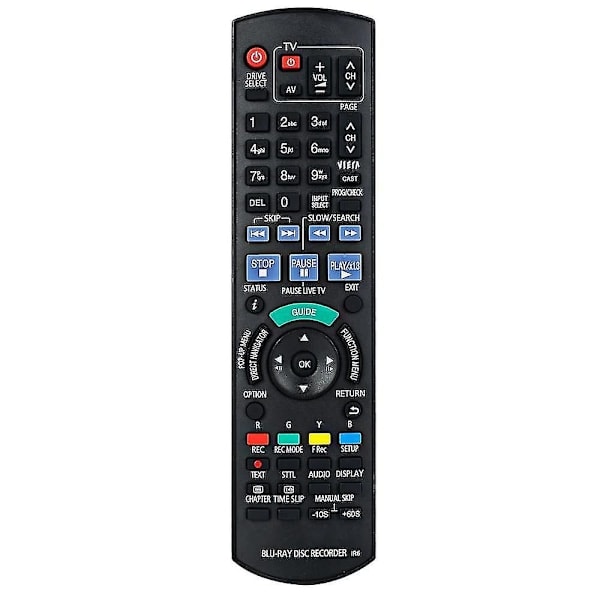 Ny fjärrkontroll för Panasonic Blu-ray DVD Audio Display Player N2qayb000479-kontroller