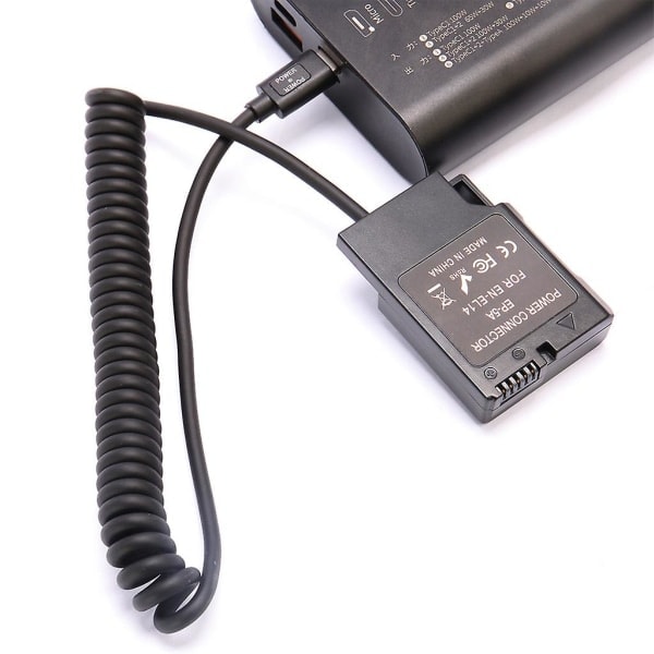 EN-EL14 Dummy Batteri USB-C Koblingsadapter Dummy Batteri Par