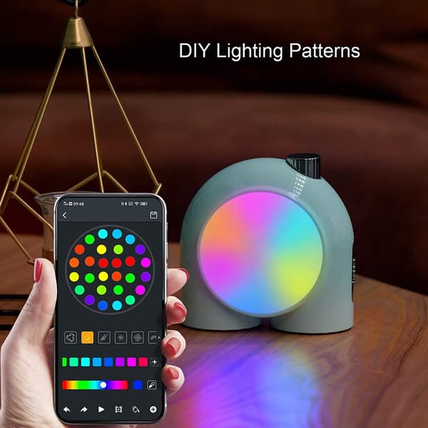 Trådløs smart bordlampe, programmerbar omgivelsesbelysning med RGB