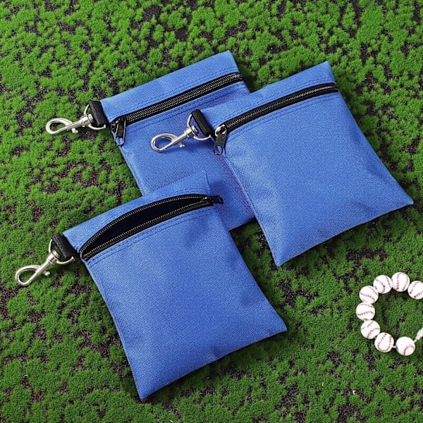 3 stk. golf tee-tasker, 17 x 14 cm bærbar golfboldpose lynlås golftilbehør håndtaske lomme