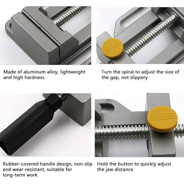 Mini Skrustikke Multifunksjonell Elektrisk Feste Borestativ Klemmer Aluminiumlegering Benkskrustikke[CO]
