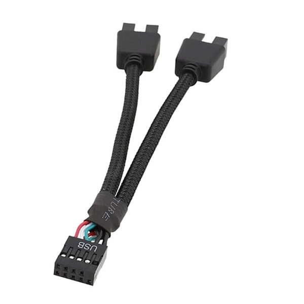 Bundkort USB 2.0 9-Pin Header 1 til 2 Forlængerhub Splitter Adapter Konverter Ft