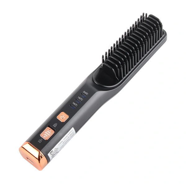 USB Genopladelig Hårglattebørste - Sort[CO]