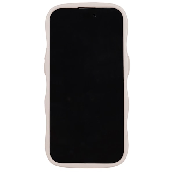 holdit iPhone 14 Pro Max Deksel Wavy Lys Beige Transparent