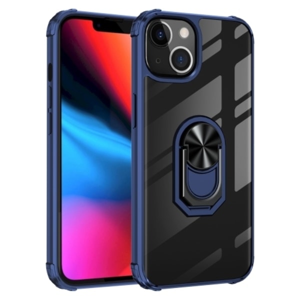 iPhone 14 Plus Deksel Støtsikker Ring Hybrid Blå