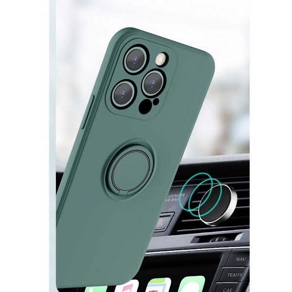 iPhone 12 Pro Max Støtsikkert Deksel med Ringholder CamShield Svart