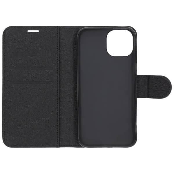 iPhone 15 Pungcover med stativ - Sort Svart black