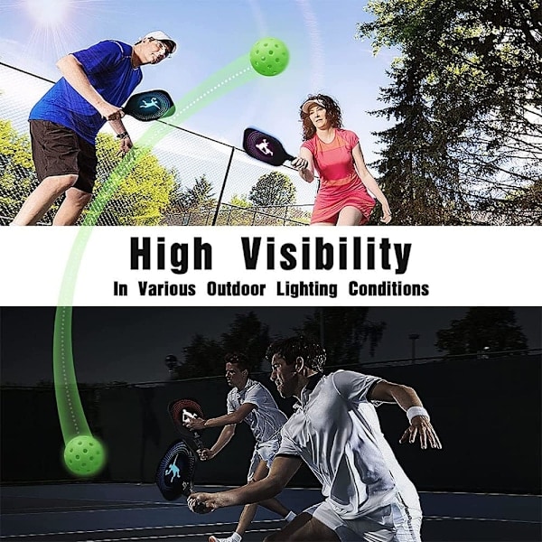 Innebandy & Hockeyboll, Pickleball, Set om 6, Spel + Träningsboll, 40 Hål