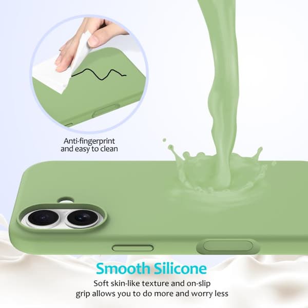 iPhone 17 Cover - Ensfarvet Silikone