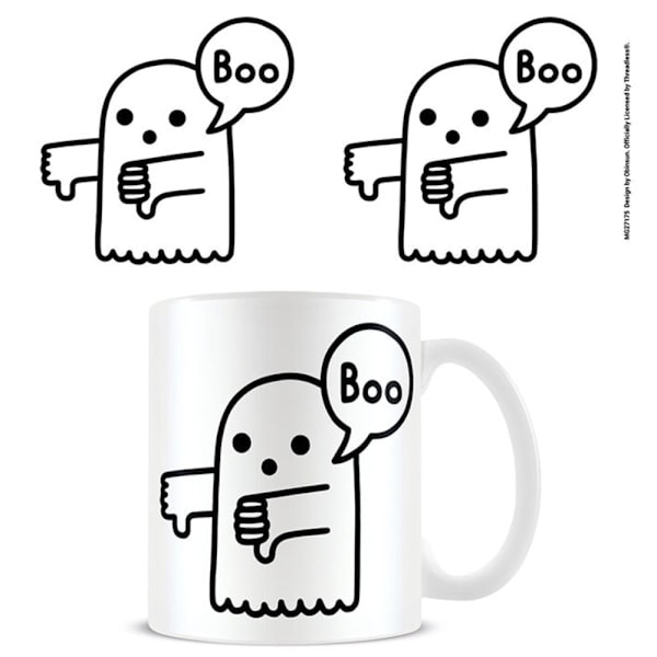 Obinsun Ghost of Disapproval Krus 12cm x 10.5cm x 8.7cm Hvid/Sort White/Black 12cm x 10.5cm x 8.7cm