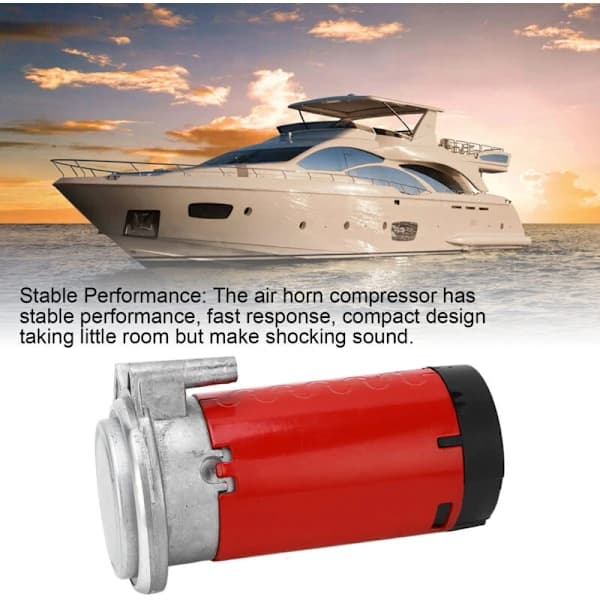 12V Lufthorn Kompressor 105-115db Luftpump Kompressormotor til Biler Lastbiler Både Motorcykler[CO]