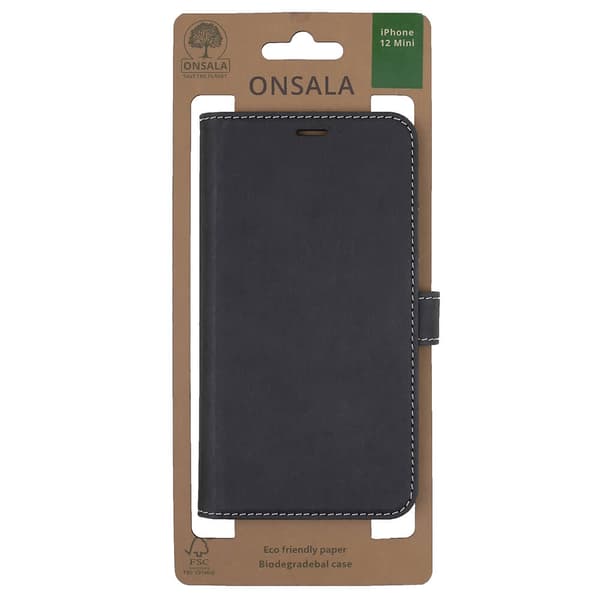 Mobilfodral Eco Svart - iPhone 12 Mini Svart papper