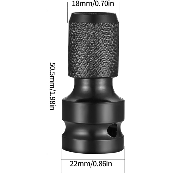 3st sexkantsadapter, chuckadapter hylsnyckel