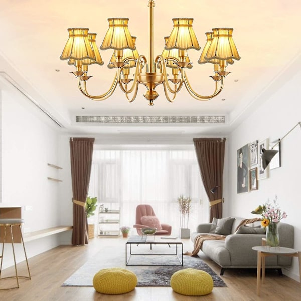 Ljuskrona Lampskärm Set med 2 Klämma på Drop Light Lampskärm Vägglampa Tyg Ljusskärm TA