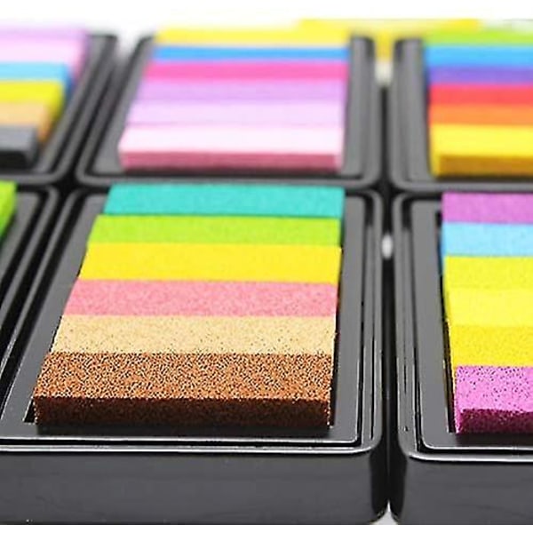 Gradient blekkpute flerfarget regnbue blekkpute barns fingeravtrykk blekkpute