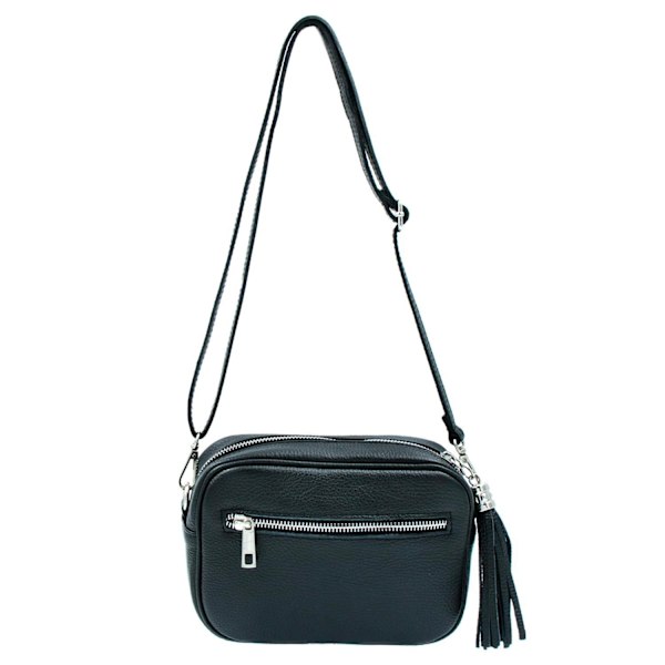 Shoulder bag leather Black Svart one size