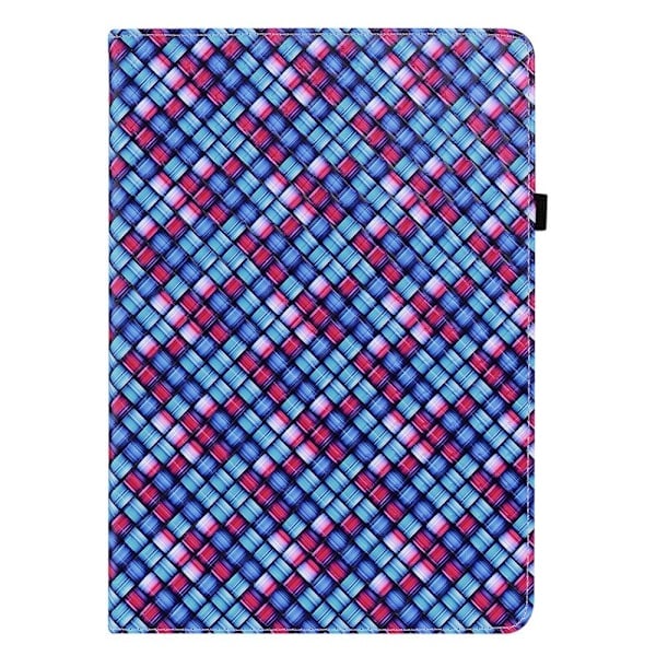 Samsung Galaxy Tab S7 Plus / Tab S8 Plus Etui Vævet Tekstur Blå/Pink