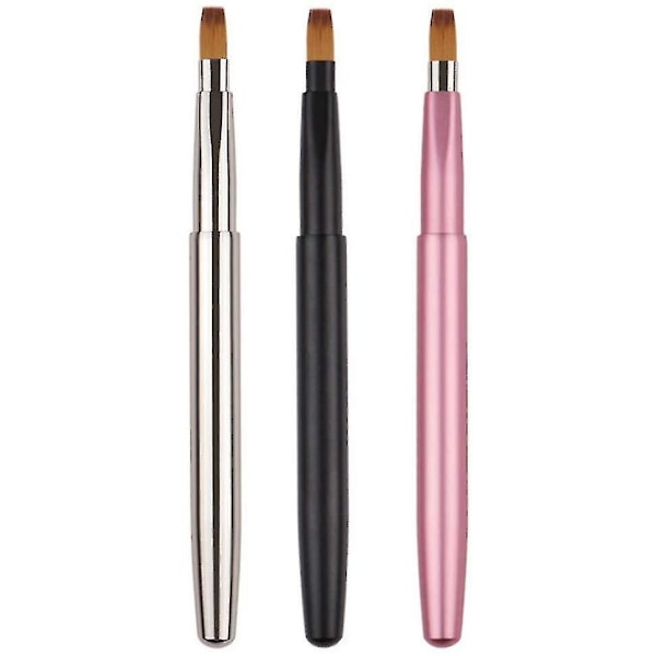 Bærbar Reise Retractable Lip Brush 3stk