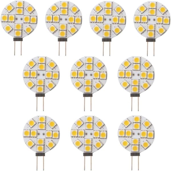 10x G4 LED-lampa Ej dimbar varmvit 2700K 180° lampa{f9)