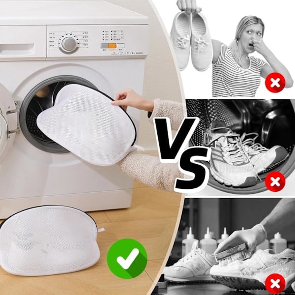 Skotvättspåse, Träningsskor Tvättväskor för Tvättmaskin Återanvändbar Stor Nätpåse för Resor Rengöring Sneakers Strumpor BH:ar