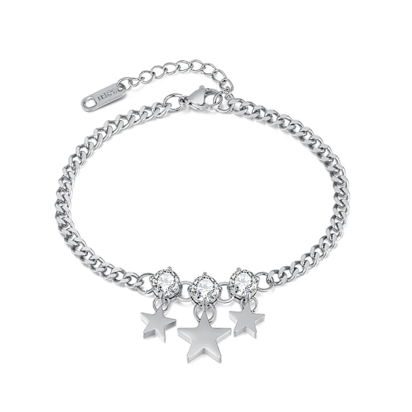 Rannekoru miehille - Cuban Link Star Charm titaaniteräsrannekoru miehille - WELLNGS
