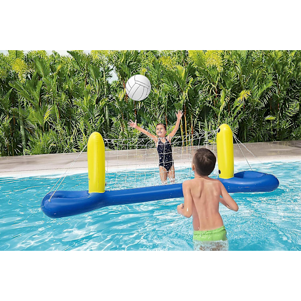 Vattenvolleyboll och simset, uppblåsbara poolspel