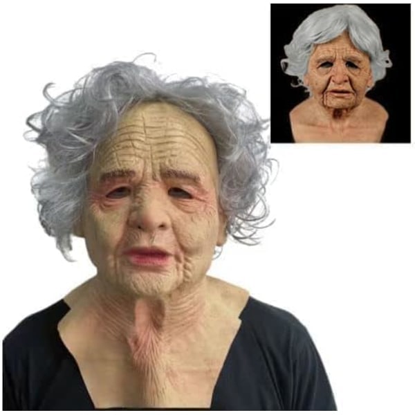 Halloween Maske Realistisk Gammel Mand Maske Skræmmende Menneske Latex Maske, Skræmmende Rynke Maske Halloween Cosplay Kostume Maske Party Rekvisitter