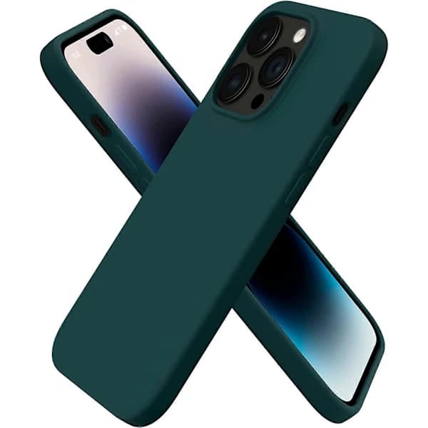 iPhone 14 Pro Deksel, Flytende Silikondeksel (for iPhone 14 Pro)(6.1 \"), iPhone 14 Pro Slim Deksel, iPhone 14 Pro Støtsikkert Deksel - Olivengrønn