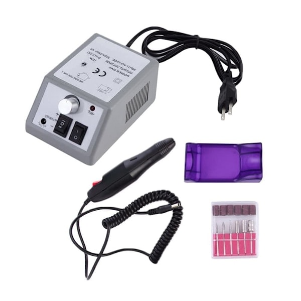 Penna Form Elektrisk Nagelborr Manikyr Fil Kit Nagelpoleringsmaskin set med 6 Ayl Gel Remover och 7st Nagelborrar