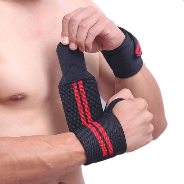 1 Par Armband Handledsstöd Tyngdlyftning Gym Träning Handled