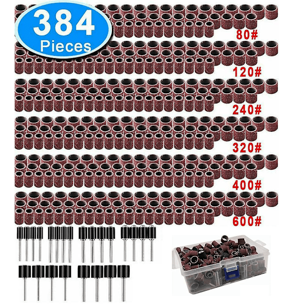 384 pcs Drum sharpening set for nail drills accessories Rotating set