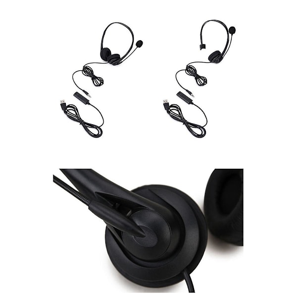 Usb-headset med mikrofon, med volumenkontrol, til online-konference, online-undervisning, spil