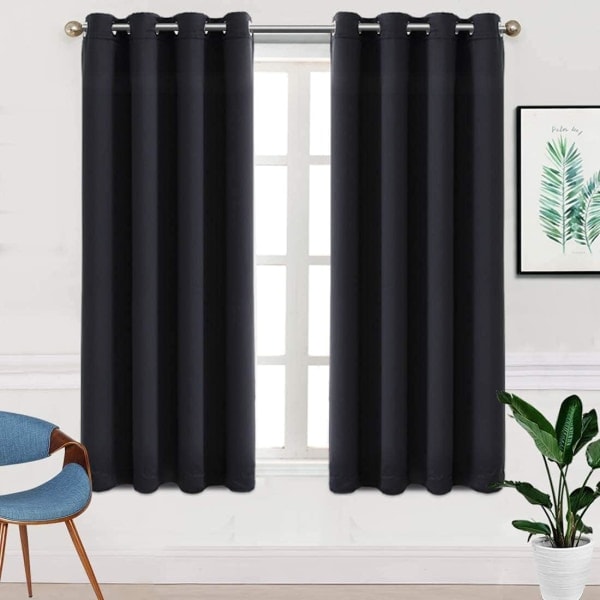 Thermal Blackout Curtains for Bedroom and Living Room, Set of 2 Eyelet Drapes, Soundproof, Energy Saving