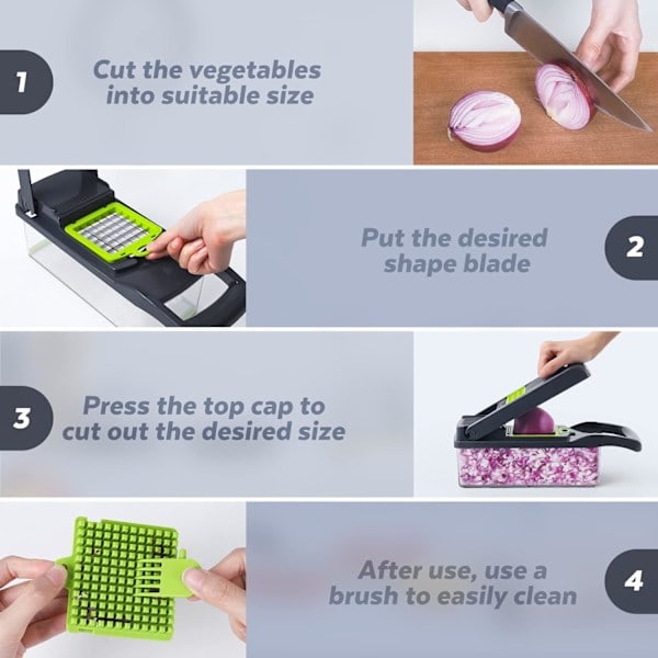 Vegetable Chopper, Professional Onion Chopper, 14 in 1 Multifunctional Food Chopper, Vegetable Slicer