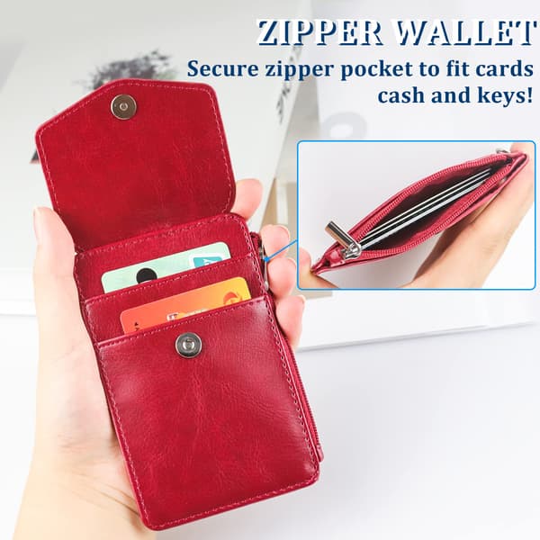 Card Holder with Retractable Lanyard, ID Card Holder with Zipper