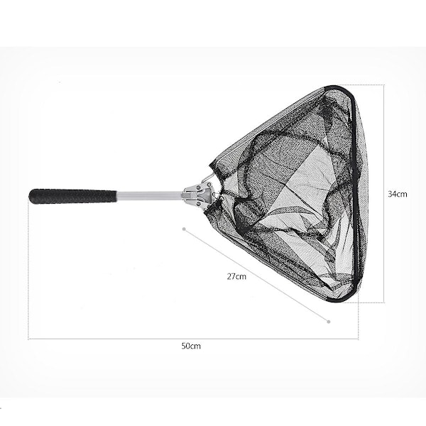 Fiske Nät 50cm Bärbar Aluminiumlegering Fiske Anti-förlorad Hållbar Fiskeverktyg