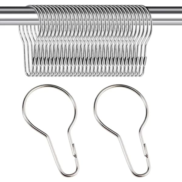 30 st Duschdraperiringar, Rostfria Metallkrokar, Dekorativa Öglor för Badrum, Sovrum, Kök, Gardinstänger