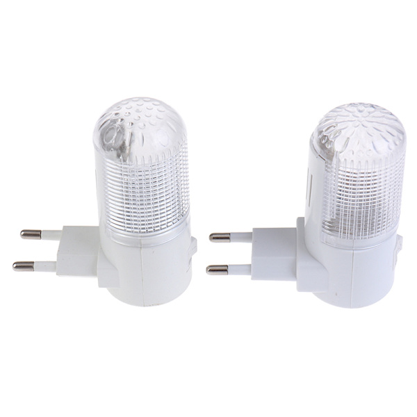 2 pcs Emergency Light Wall Lamp Home Lighting LED Night Light EU White White one size