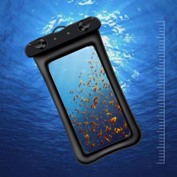 Smartphone Universal svart flytande vattentätt telefonfodral