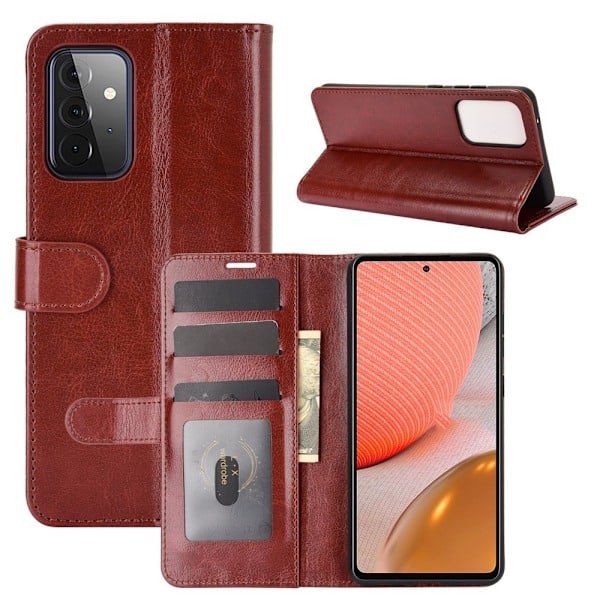 Samsung Galaxy A72 - Crazy Horse Fodral - Brun Brun Brun