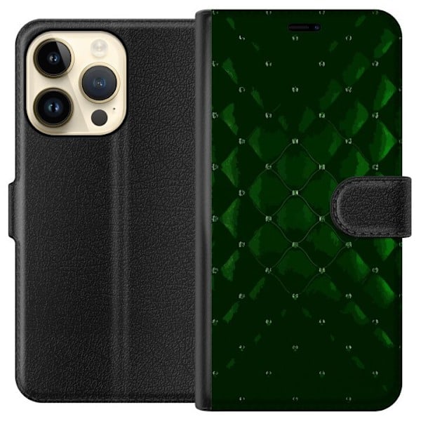 Apple iPhone 15 Pro Wallet Case Luxurious Green
