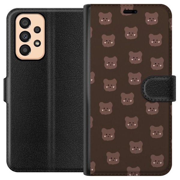Samsung Galaxy A33 5G Wallet Case Bear Pattern