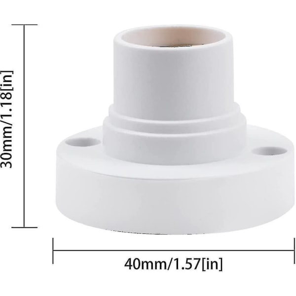 5-pakninger E14 lampeholder, E14 skrue lyspæreholder, plast taklampe sokkel Crday gave