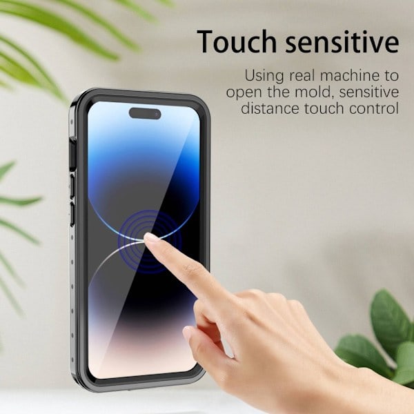 REDPEPPER iPhone 14 Pro Cover 360 Vandtæt IP68 Sort