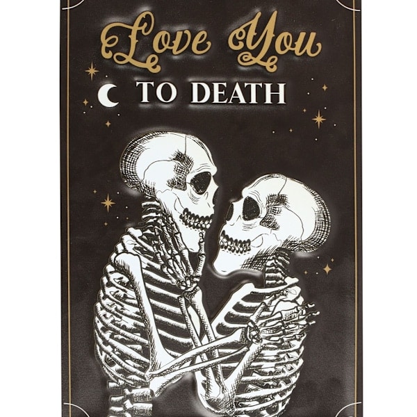 Something Different Love You To Death Hængende Skilt One Size Bla Sort/Hvid/Guld One Size 11