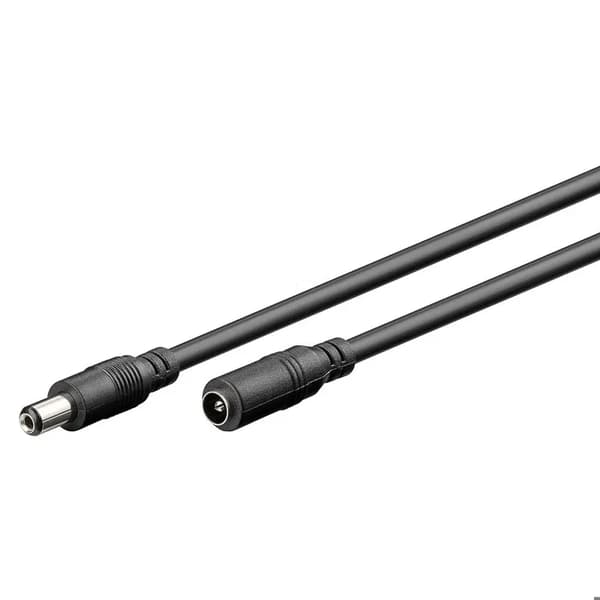 DC-forlængerkabel 2,1 mm 10 m sort